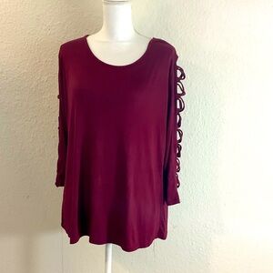 Forbidden Society Lattice sleeves top 1X